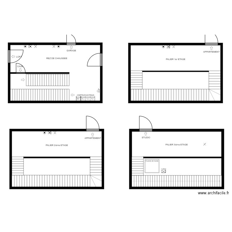 PALIER DROIXHE. Plan de 4 pièces et 233 m2