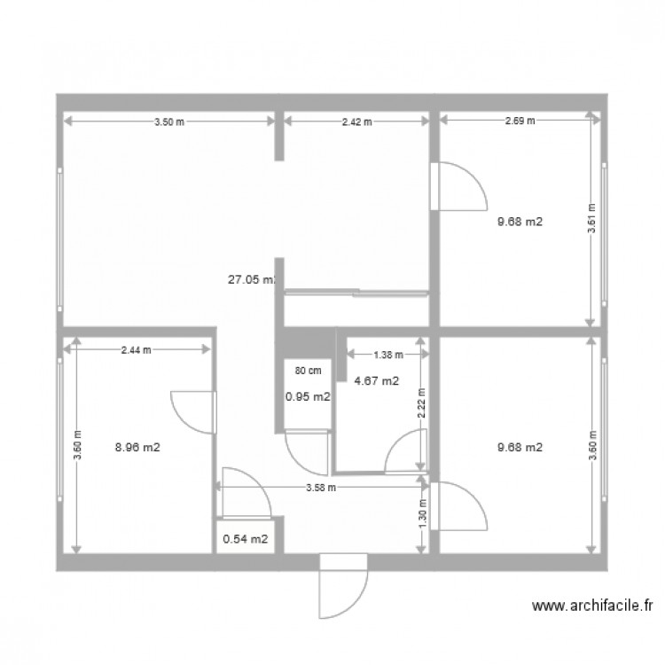 Loge. Plan de 0 pièce et 0 m2