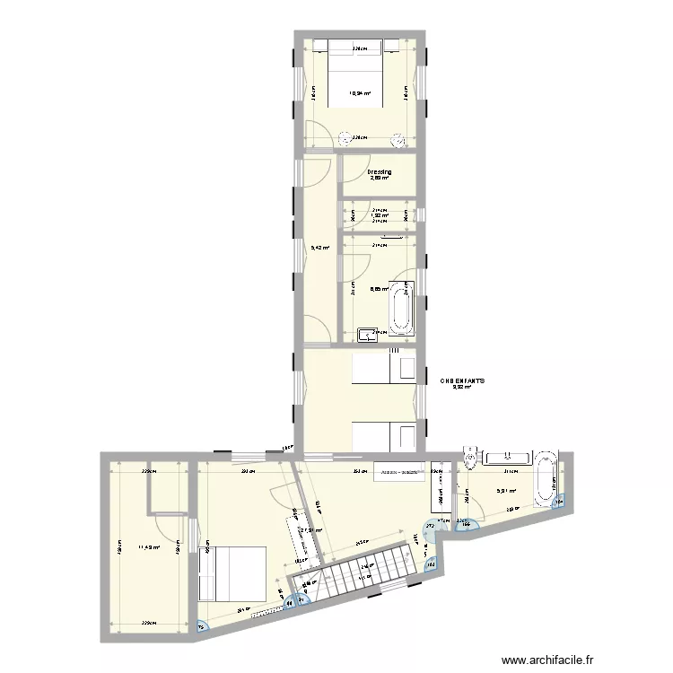 LUB BOUILLADOIRES Etage. Plan de 