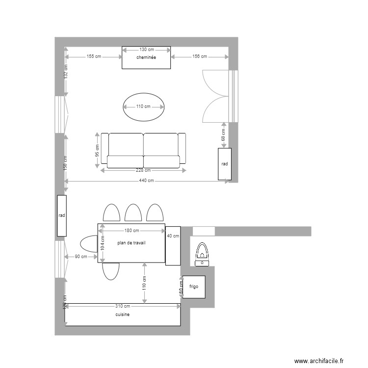 piece principale. Plan de 0 pièce et 0 m2