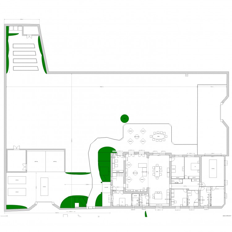 jardin. Plan de 0 pièce et 0 m2