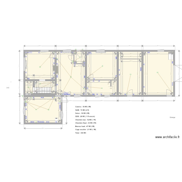 Maison parents 4 nue plan éléctrique. Plan de 0 pièce et 0 m2