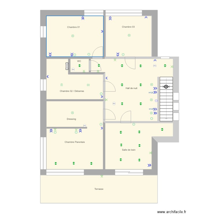 Seb France étage. Plan de 0 pièce et 0 m2