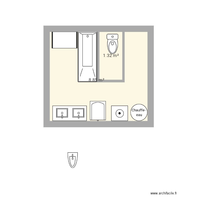 Sdb 2. Plan de 0 pièce et 0 m2