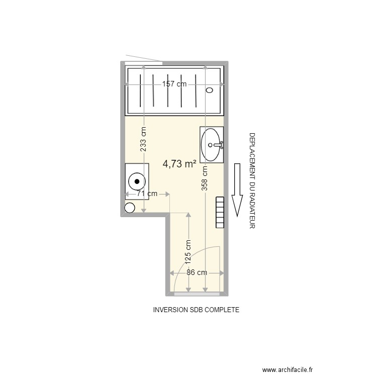 BOULANGER PIERRE . Plan de 1 pièce et 5 m2