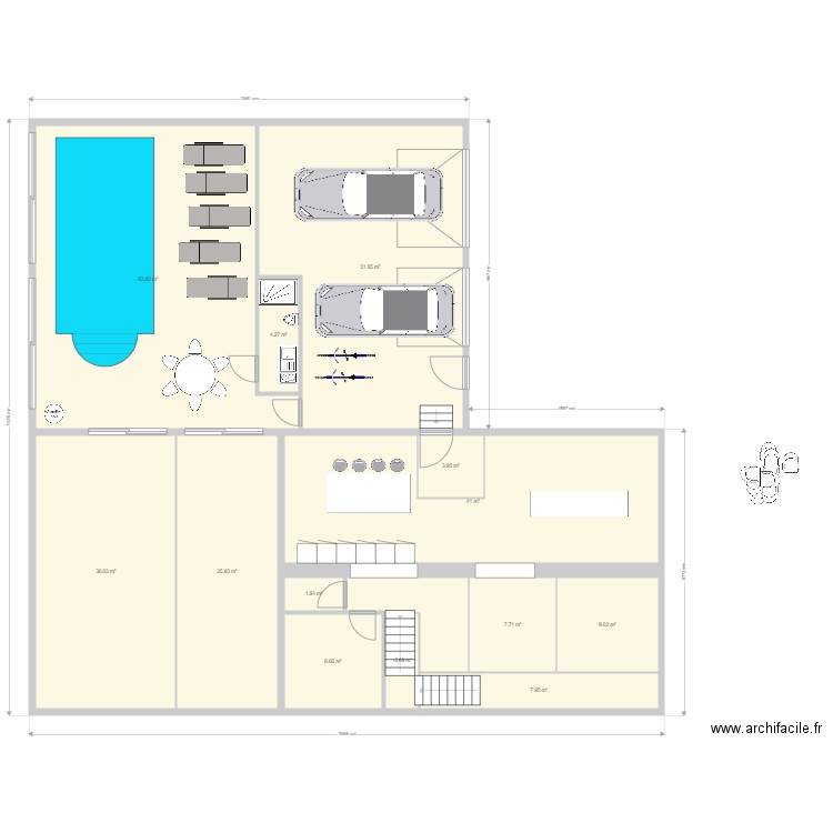 plan garage rdc 3. Plan de 0 pièce et 0 m2