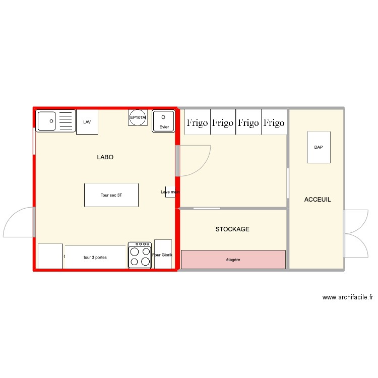 Labo Md Thielley. Plan de 0 pièce et 0 m2