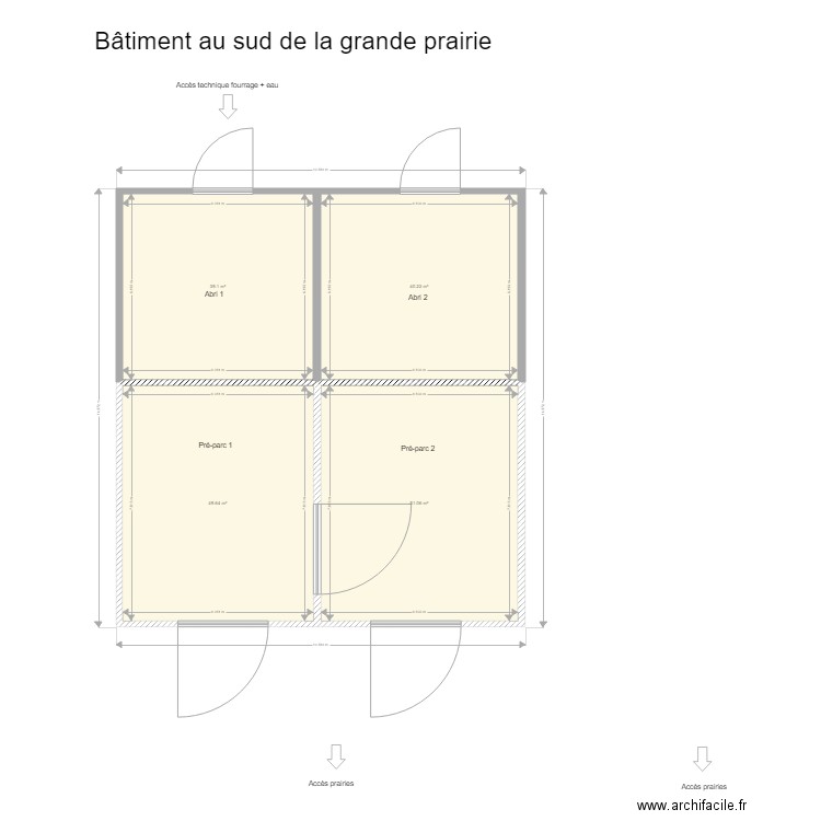 Bâtiment prairie sud. Plan de 0 pièce et 0 m2