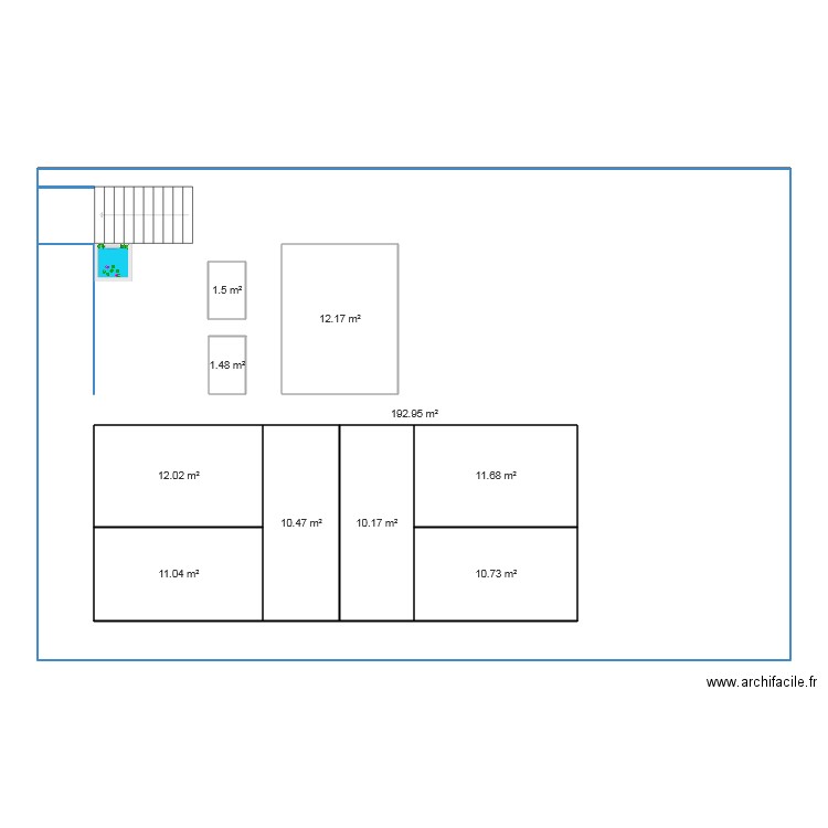 Patio. Plan de 0 pièce et 0 m2