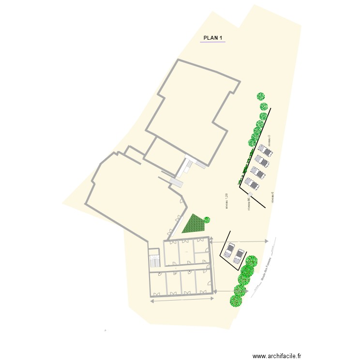 PLAN MASSE LES FRASSES Cadastre n°1. Plan de 3 pièces et 358 m2