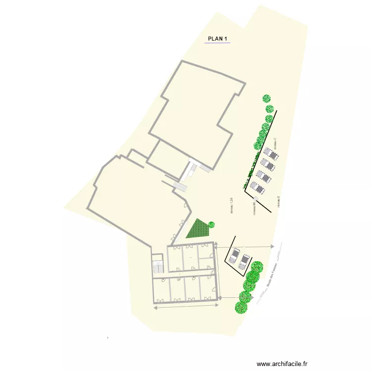 PLAN MASSE LES FRASSES Cadastre n&deg;1. Plan de 