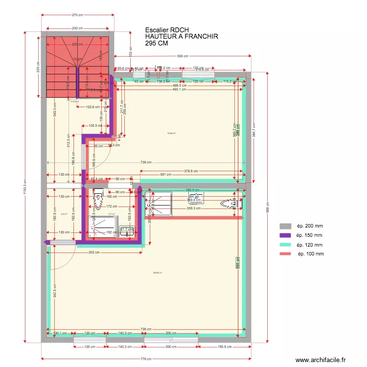 etage LOT A  31 10 2019 avec amenagement. Plan de 
