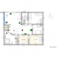 plan 1 proposition espace cuisine et poteau soutien