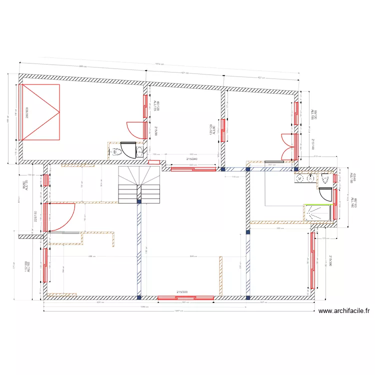 Plancher Etage d&eacute;finitif. Plan de 