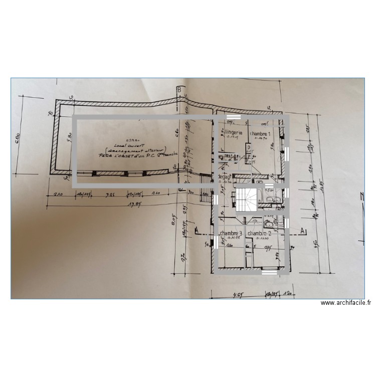 Macieira niv 2 plan. Plan de 16 pièces et 147 m2