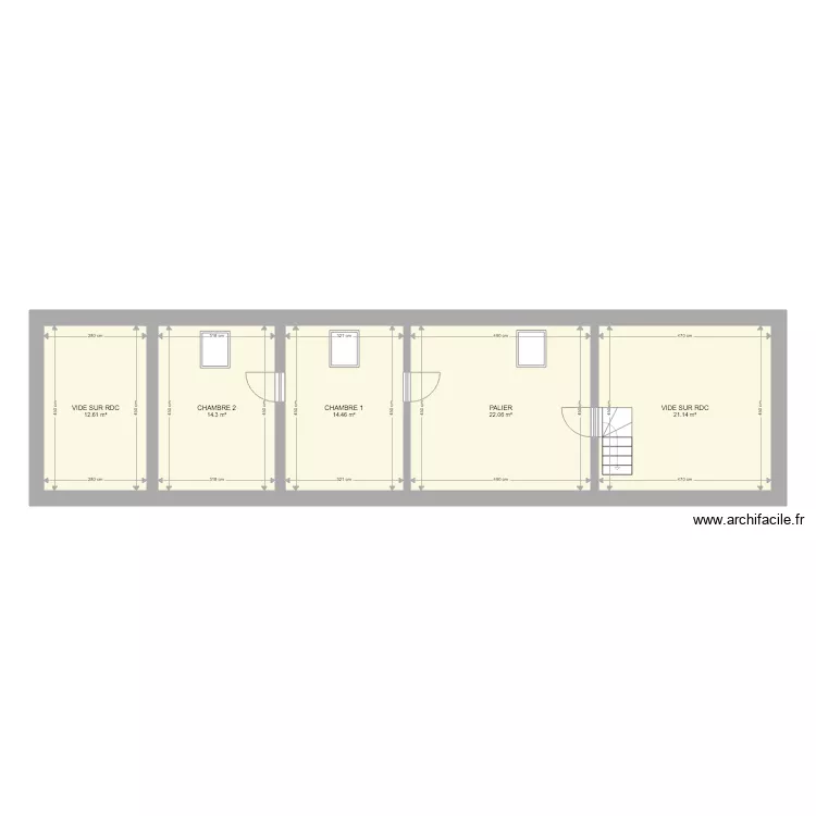 LES PLESSIS FEVRE ETAGE EXISTANT. Plan de 