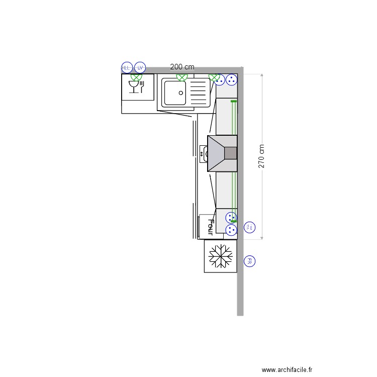 cuisine les issambres 3. Plan de 0 pièce et 0 m2