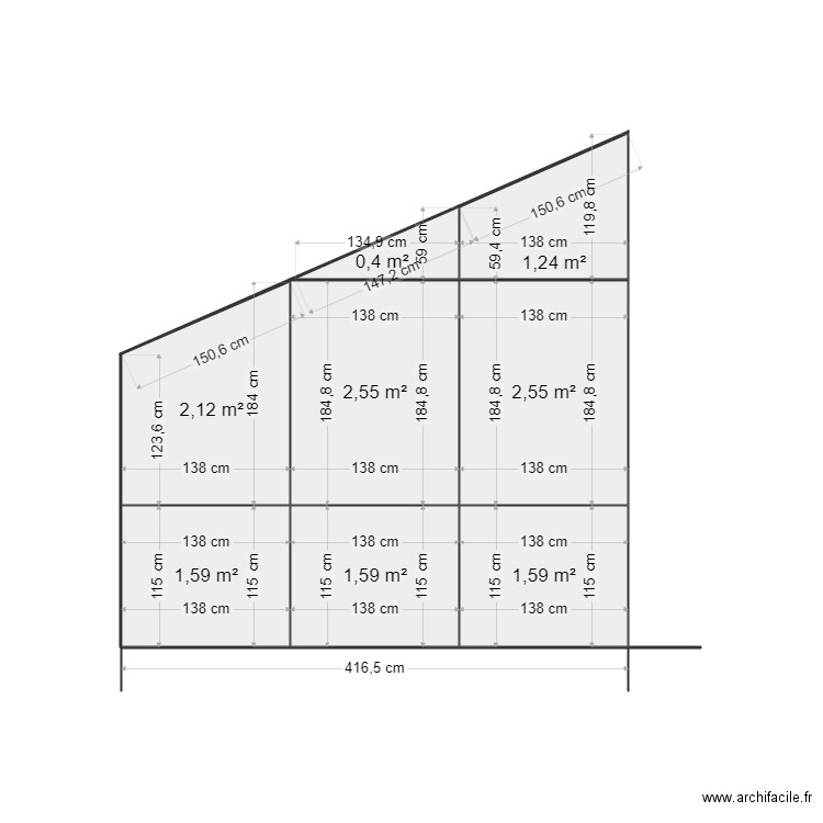 veriere mezz gauche arriere. Plan de 8 pièces et 14 m2