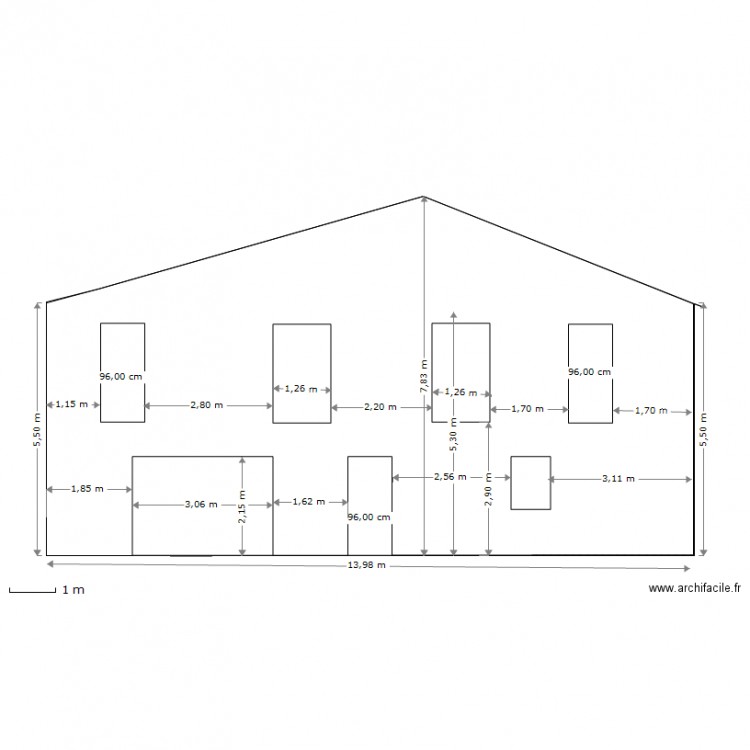  face ouest. Plan de 0 pièce et 0 m2