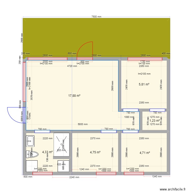 Иван Глинково су. Plan de 0 pièce et 0 m2