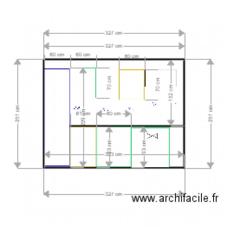 MUR CUIISINE 4 PRISE. Plan de 0 pièce et 0 m2