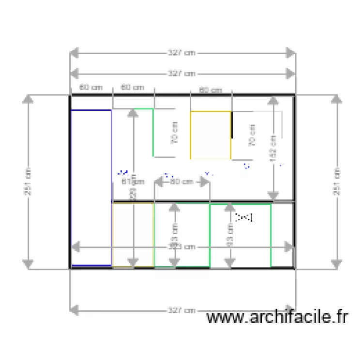 MUR CUIISINE 4 PRISE. Plan de 
