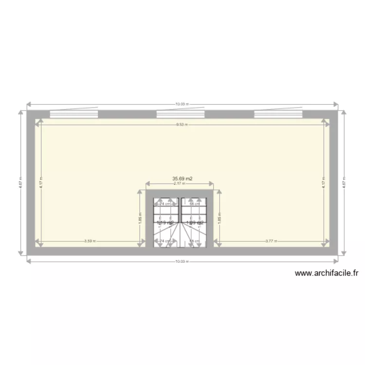 projet client x apres. Plan de 