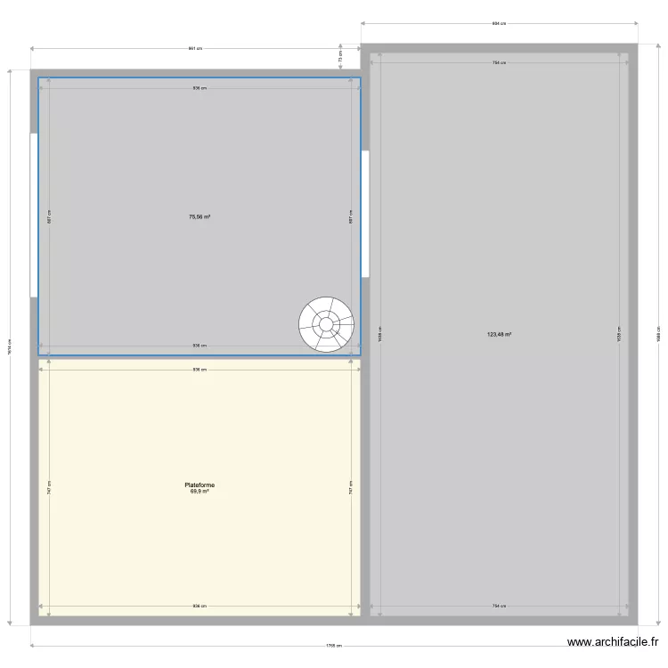 magasin dénaturé. Plan de magasin dénaturé. Plan de