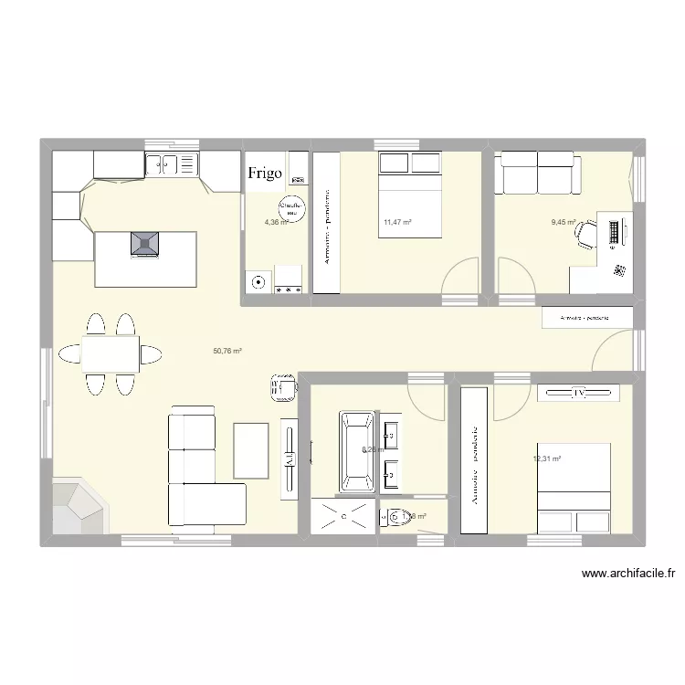 maison reotier. Plan de 