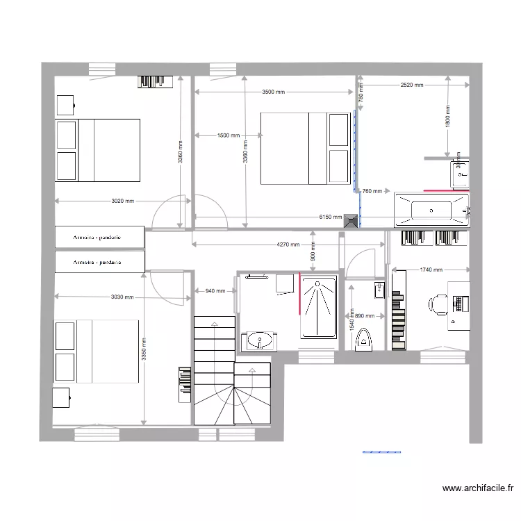 maison &eacute;tage fini 2. Plan de 