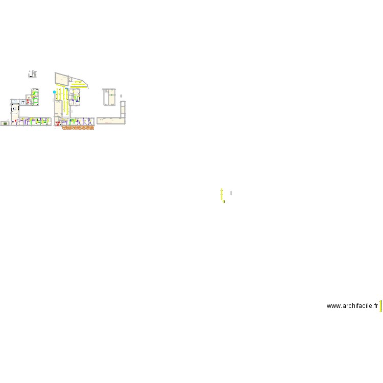 Travaux 2021. Plan de 70 pièces et 1042 m2