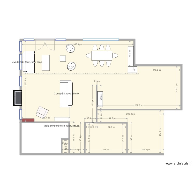 St antoine amenagement 2 divans Reva. Plan de 0 pièce et 0 m2