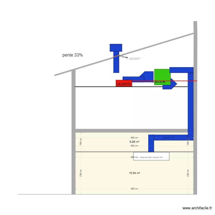 sortie toiture réseau plonge. Plan de sortie toiture réseau plonge. Plan de