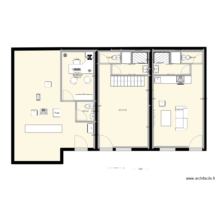 VILLIERS OP 3. Plan de 23 pièces et 105 m2