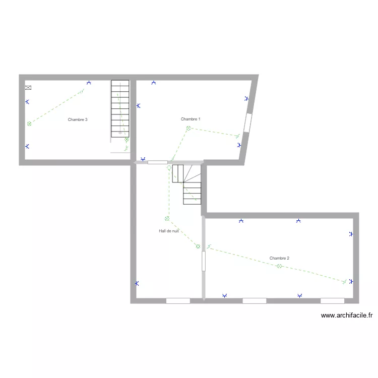 Plan &eacute;tage. Plan de 