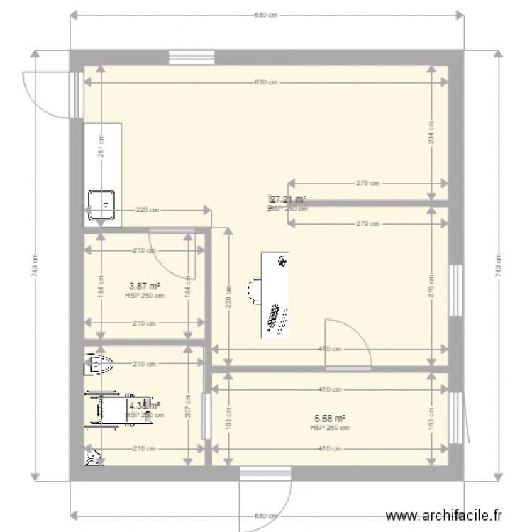 Cabinet projet1. Plan de 0 pièce et 0 m2