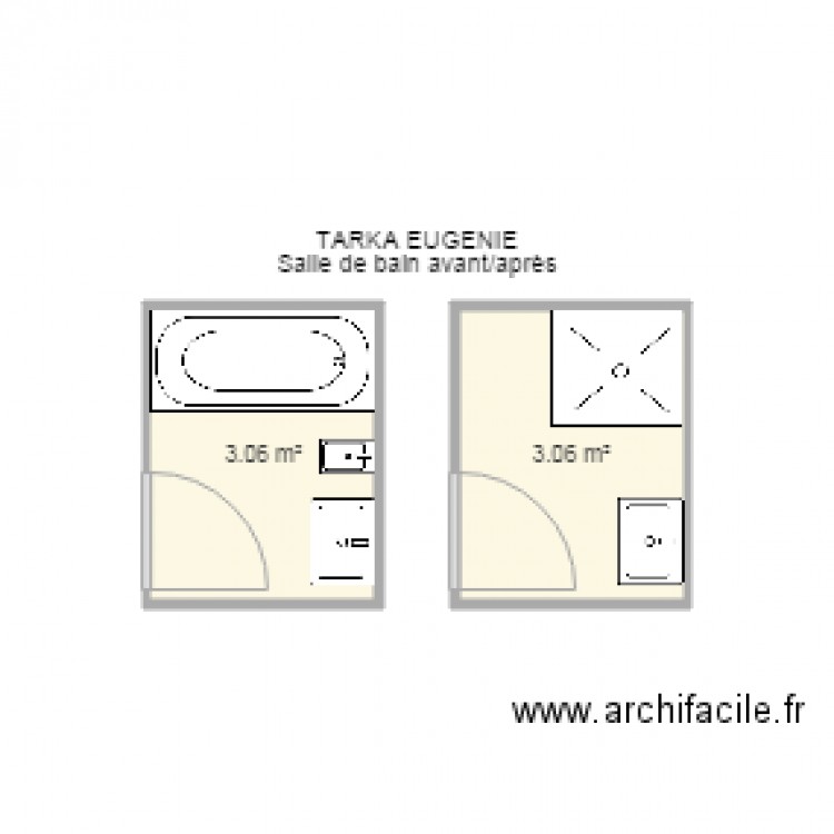 tarka sdb. Plan de 0 pièce et 0 m2