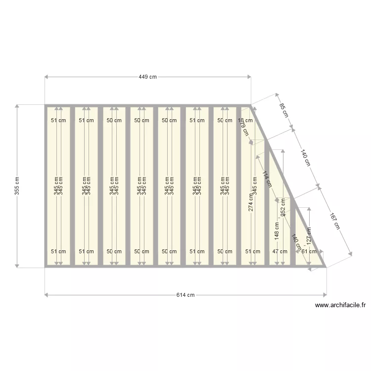 RAMPANT GAUCHE. Plan de 