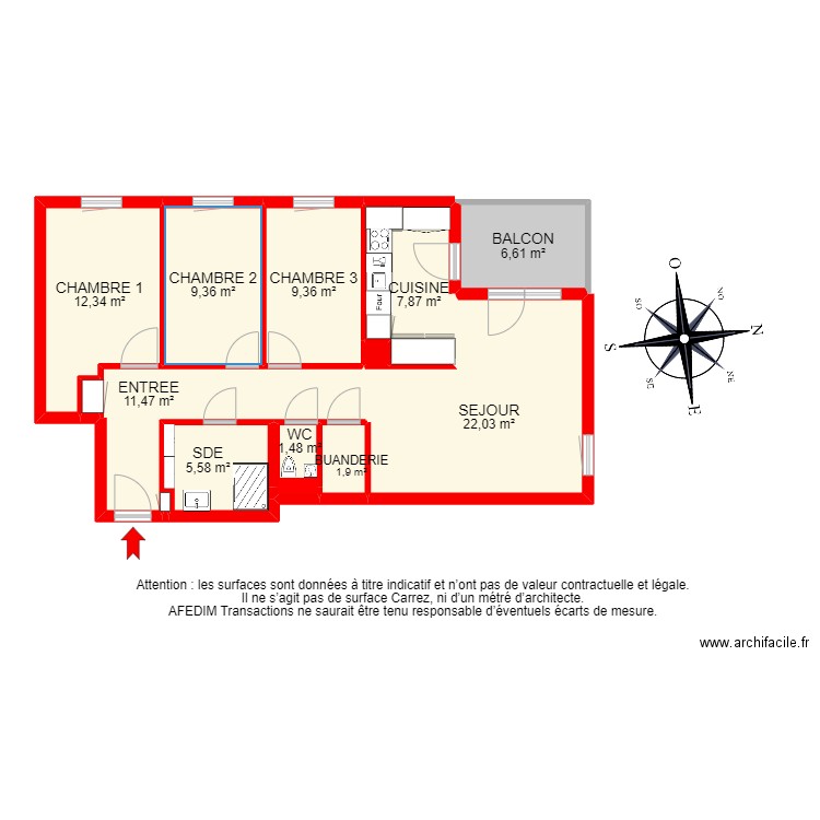 BI6554 - Appartement. Plan de 0 pièce et 0 m2