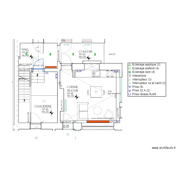 Sous sol Hall Couloir Séjour Studio. Plan de 0 pièce et 0 m2