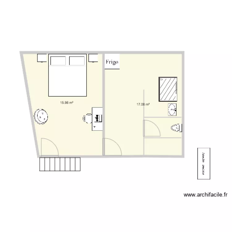 Garage 1er &eacute;tage. Plan de 