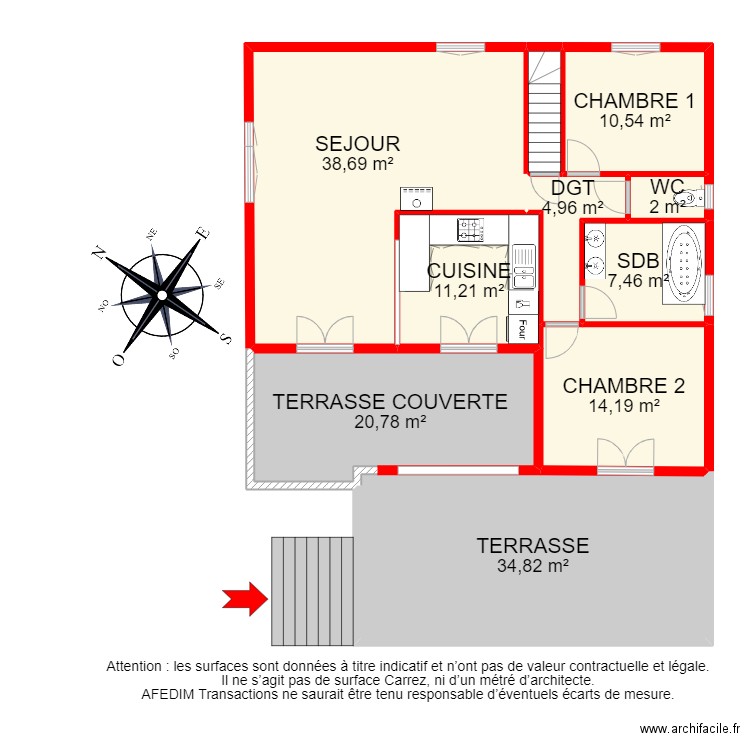 BI12529 - RDC. Plan de 10 pièces et 147 m2