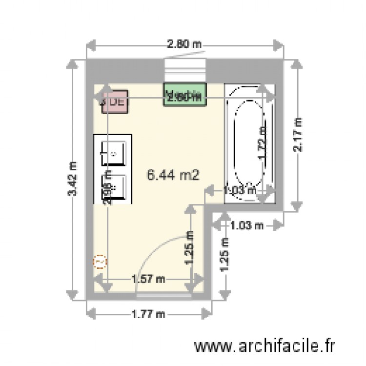 SDB VIGNON. Plan de 0 pièce et 0 m2