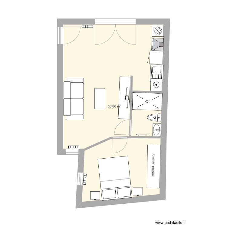 appartement C2 propo2. Plan de 0 pièce et 0 m2