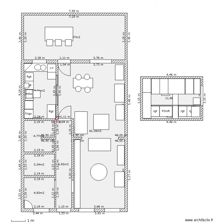 9lacour_cuisine_atelier. Plan de 0 pièce et 0 m2