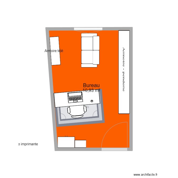 Appart wesserling. Plan de 1 pièce et 11 m2