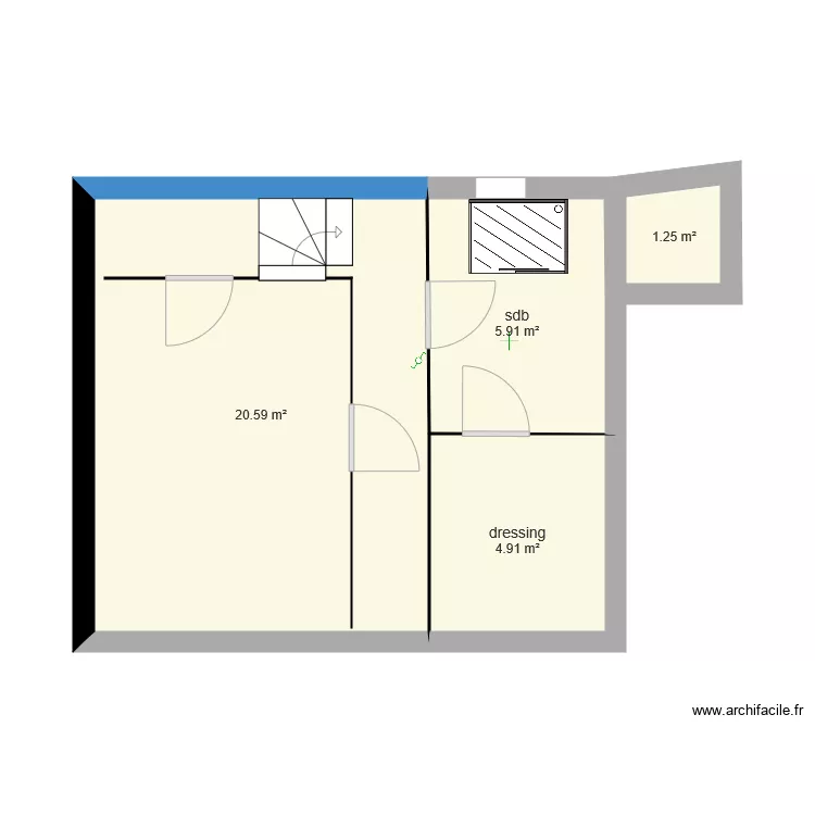 etage maison. Plan de 
