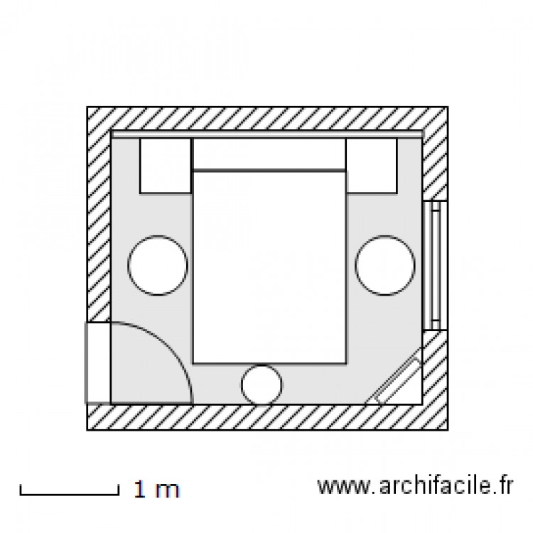 Chambre JG T3  Lit 140 X 190 et pont de lit But Tatiana  V 3 Déc 2011. Plan de 0 pièce et 0 m2