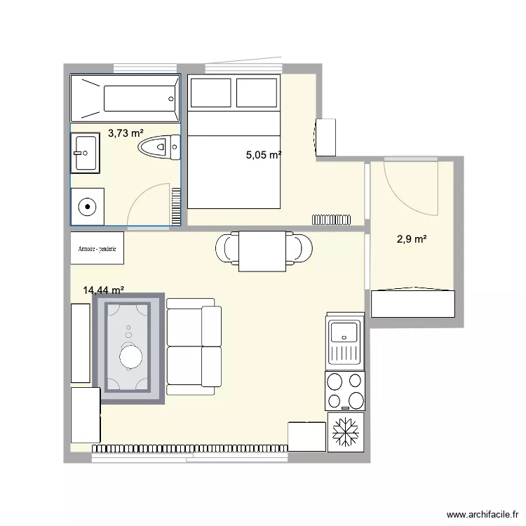 plan appart2. Plan de 