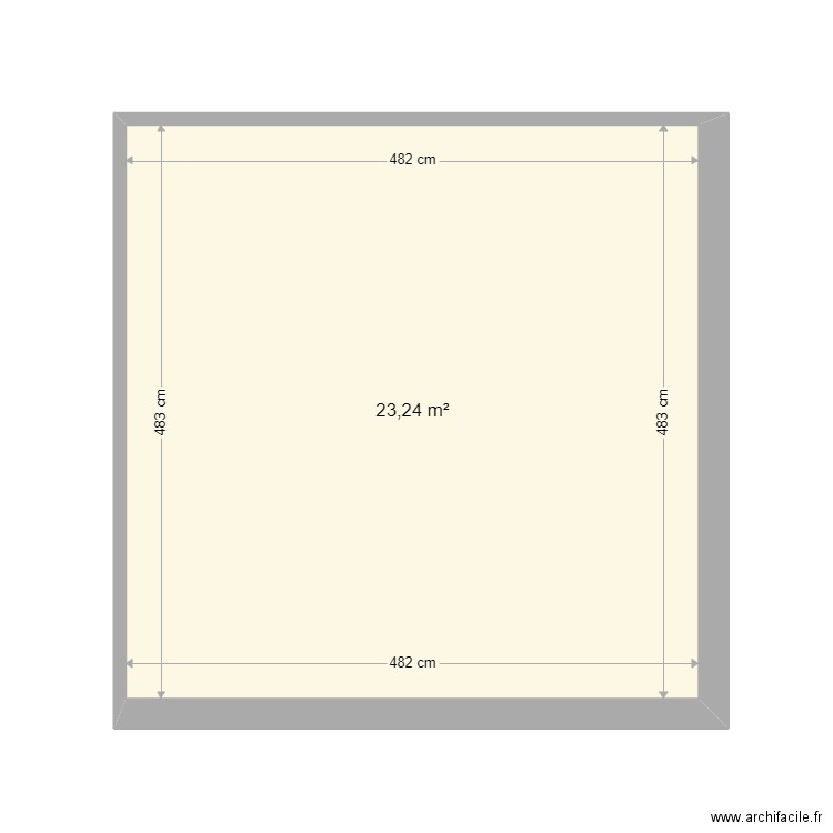 Local serveur 2. Plan de 1 pièce et 23 m2